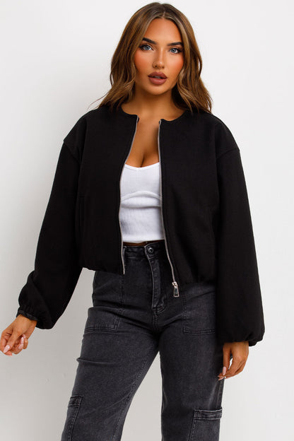Soft Bomber Jacket Black
